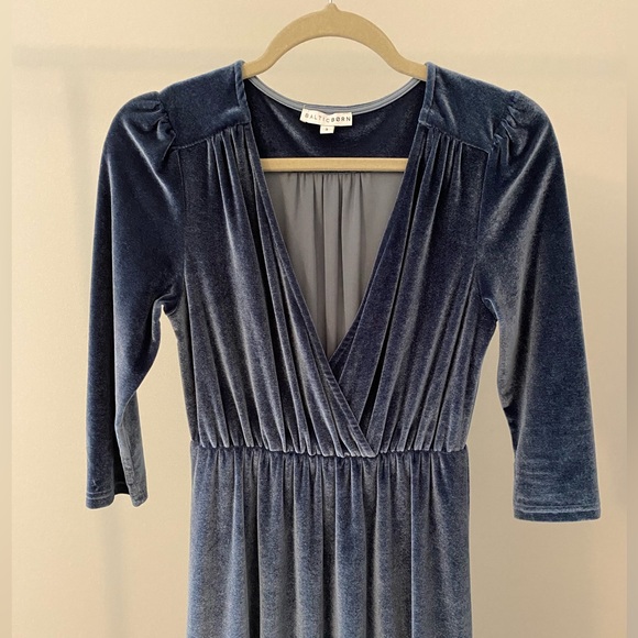 Baltic Born velvet blue long dress - Picture 2 of 3